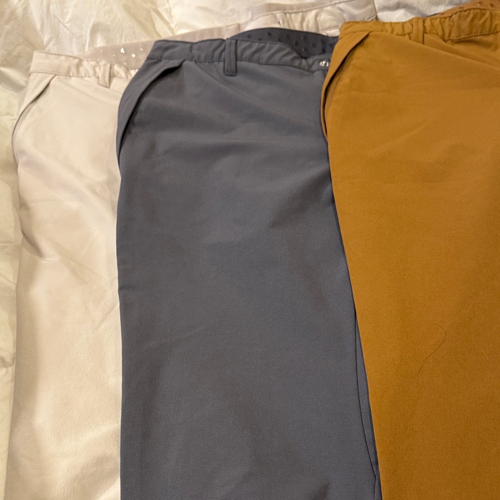 Target (All In Motion) Golf Pants White, Gray, Rust, nacho Libre stretchy pants!